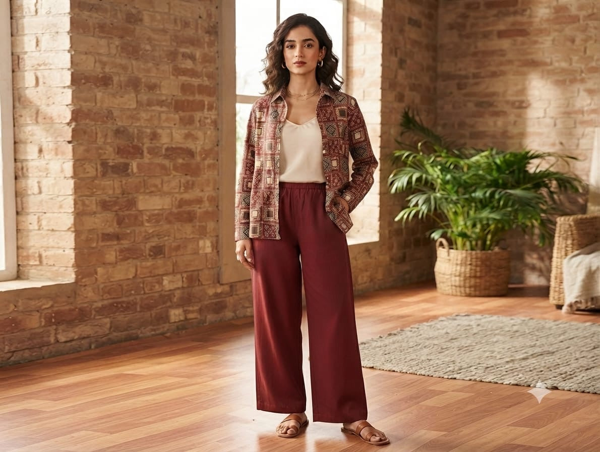 Elegant Geometric Cotton Co-ord Set