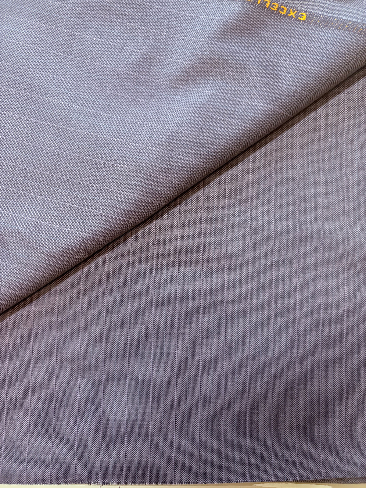 Steel Grey Pinstripe Suiting Running Material Fabric