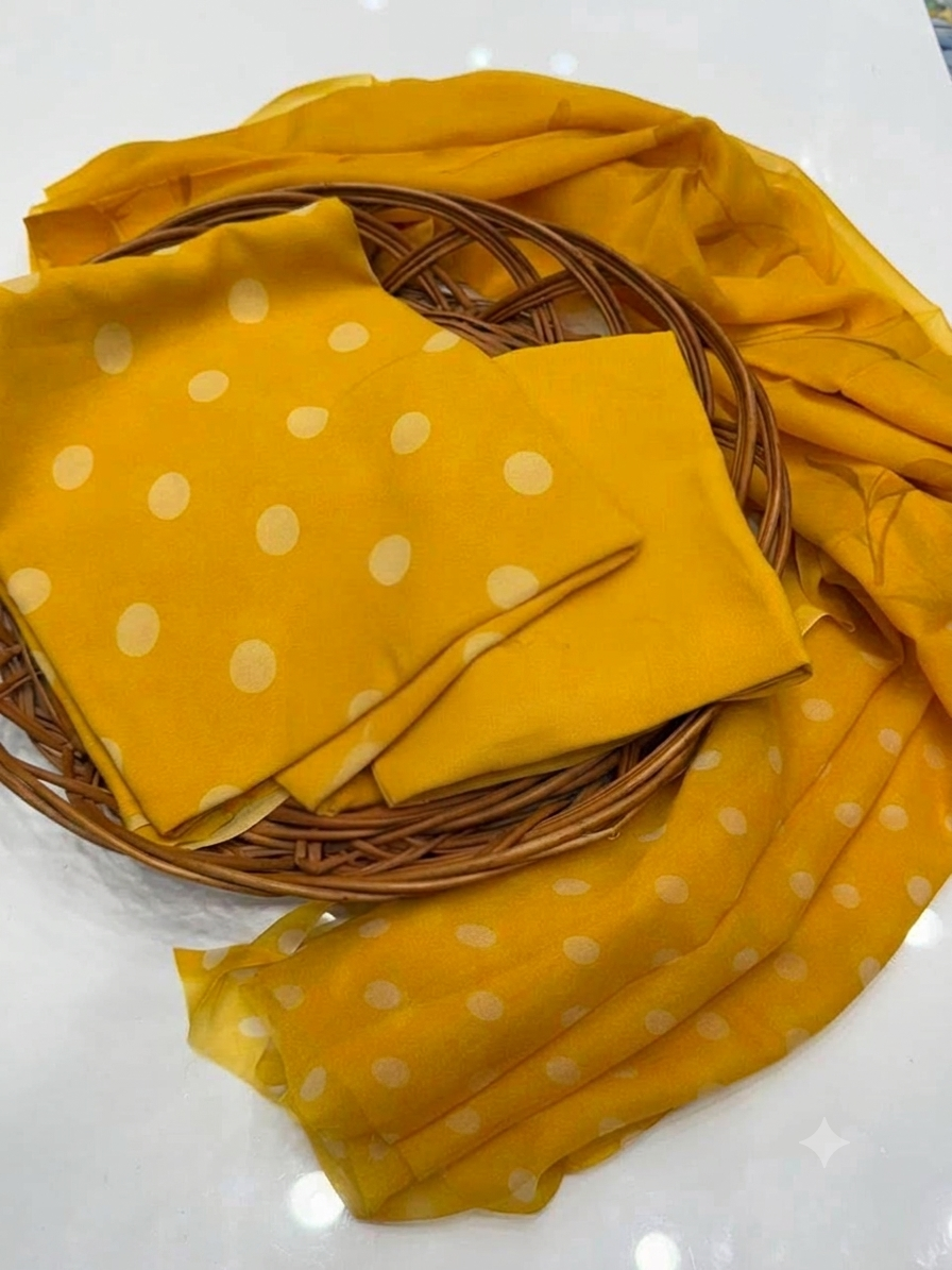 Mono coloured POLKA DOTS 3 Piece Set