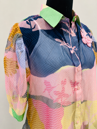 Women’s Pastel Floral Printed Embellished Straight Kurti