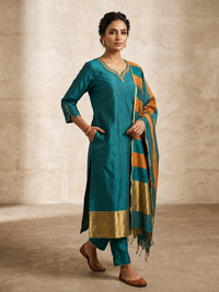 Traditional Green Suit For Women