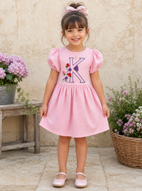 Pink Short Dress For Kids