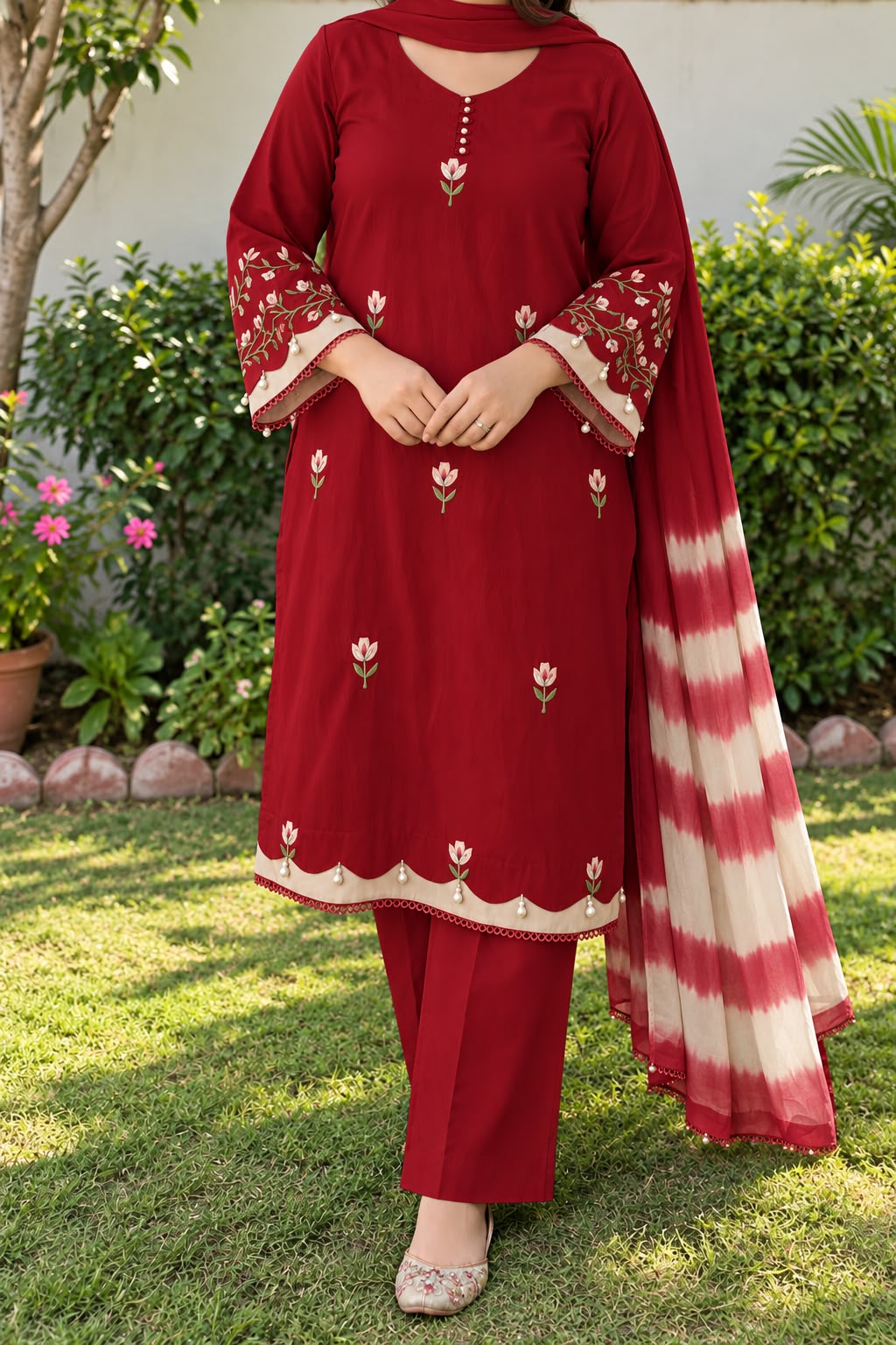 Elegant Dreamy Organza Semi-Stitched Suit Set